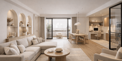 捨棄電視牆設計！裝潢裝修打造開闊客廳與多功能生活場域